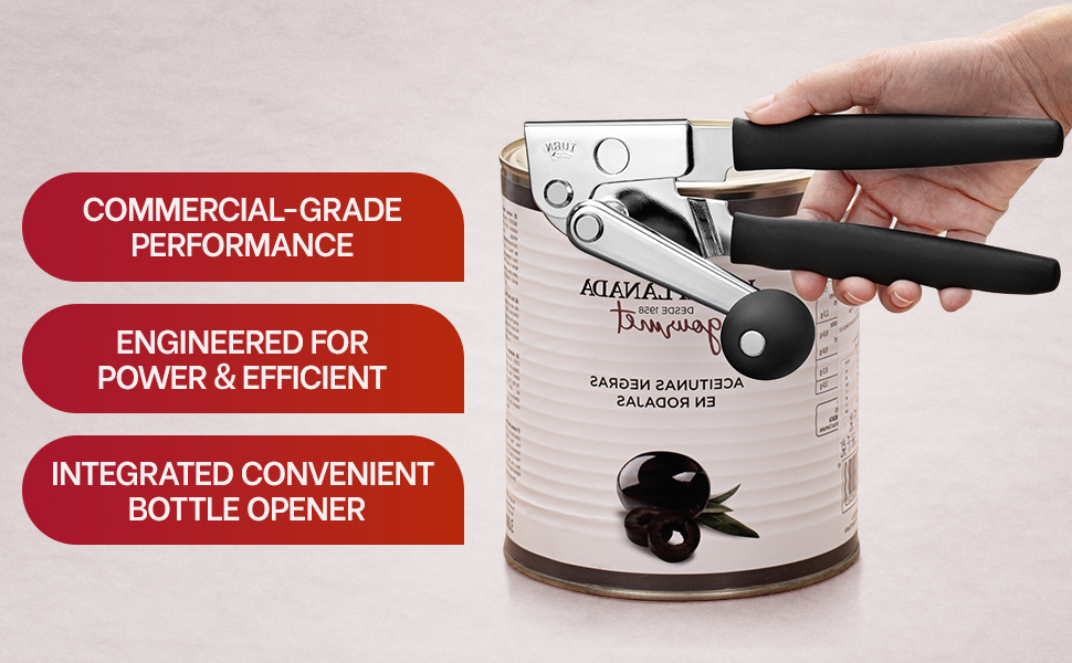 Easy Crank Can Opener, Black