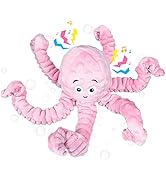 BUYPOW Dog Squeaky Toys Octopus - Tough Plush Large Medium &amp; Small Dog Toys - Stuffed Animals Pup...