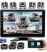 5-Channel 1080P Backup Camera Dash Cam with 10.2'' Monitor,DVR Recording Back Up Camera for RV/Tr...