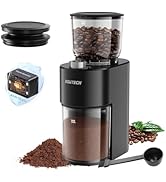 SOWTECH Anti-static Conical Burr Coffee Grinder, Adjustable Electric Mill, 38 Precise Grind Setti...