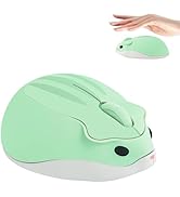 Wireless Mouse Cute Hamster Shape Silent Quiet Click Portable Mobile Fun Travel Optical 1200DPI U...