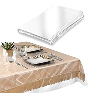 Clear tablecloth protector.