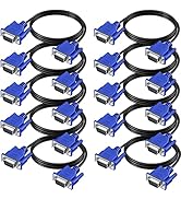 XiAyriky VGA Cable 10 Pack, Computer Monitor VGA Cord, VGA Male to Male Cord 1080P Full HD High R...