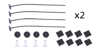 7 Inch Universal Slim Fan Push Pull Electric Radiator 12V 80W High Performance Cooling Fan Mount Kit