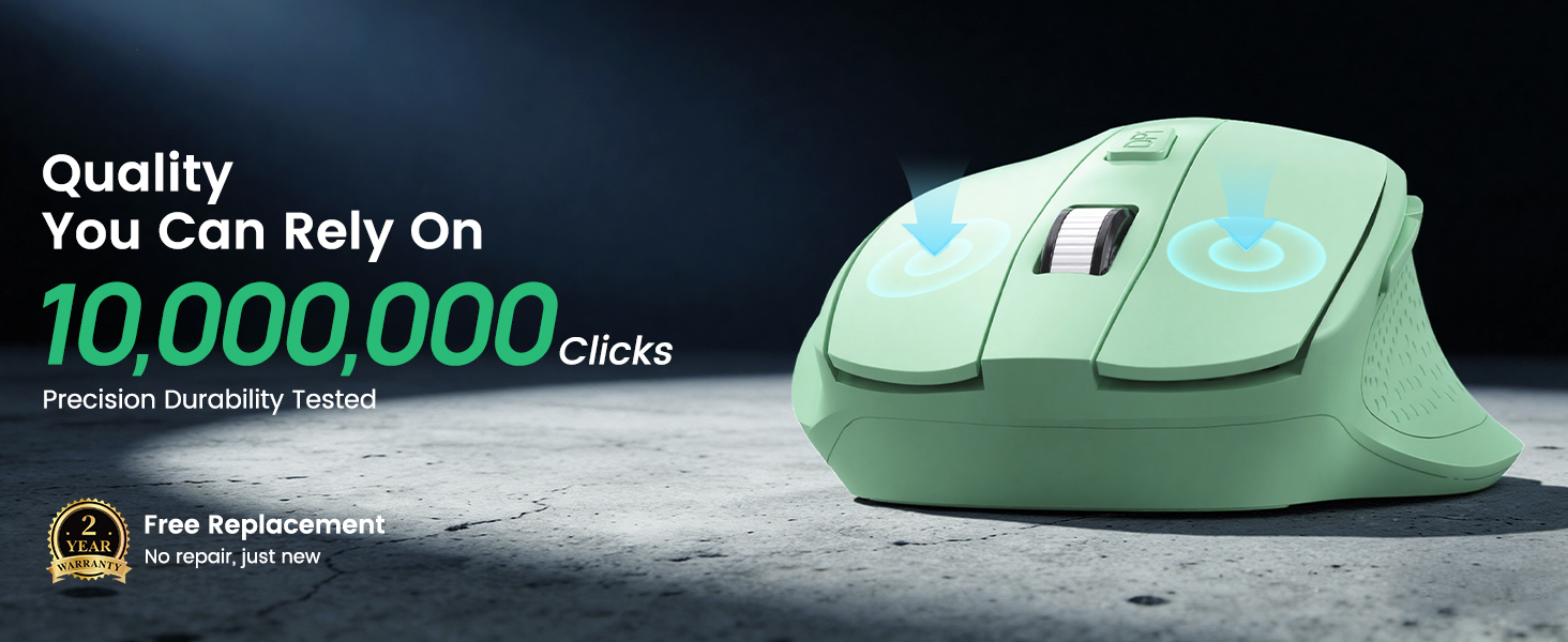 100,000 Click Tested Built for Long-Lasting Durability