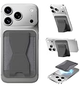 CORLAGOON MagSafe Phone Wallet with Stand, Pink and Gray Card Holder, Magnetic Phone Mount