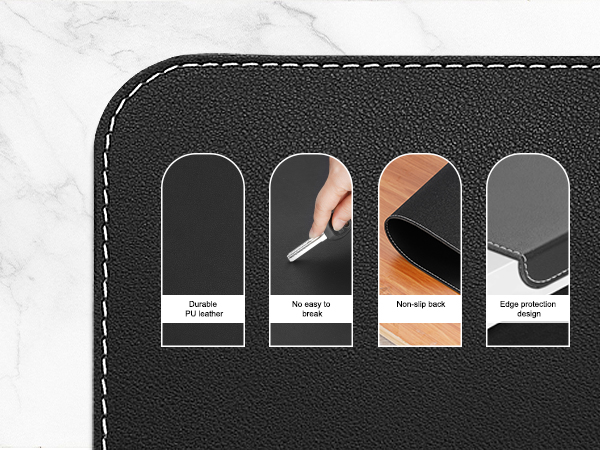 ergo collect desktop mats for desk black with edge protector