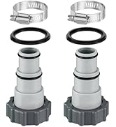 PAMASE Pool Hose Adapter A - Conversion Connector for 1.5"&amp;1.25" Hoses with Clamps Gaskets, Repla...