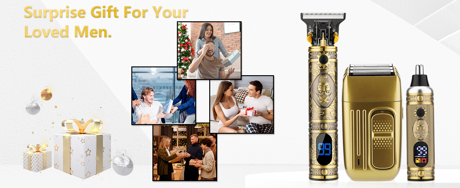 Cordless T-Blade Beard Trimmer Electric Shaver Razor for Men for Hair Cutting Grooming mens shaver