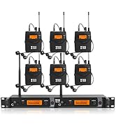 XTUGA IEM1200 UHF Wireless in-Ear Monitor System 6-Bodypack Receivers, Metal Wireless IEM System,...