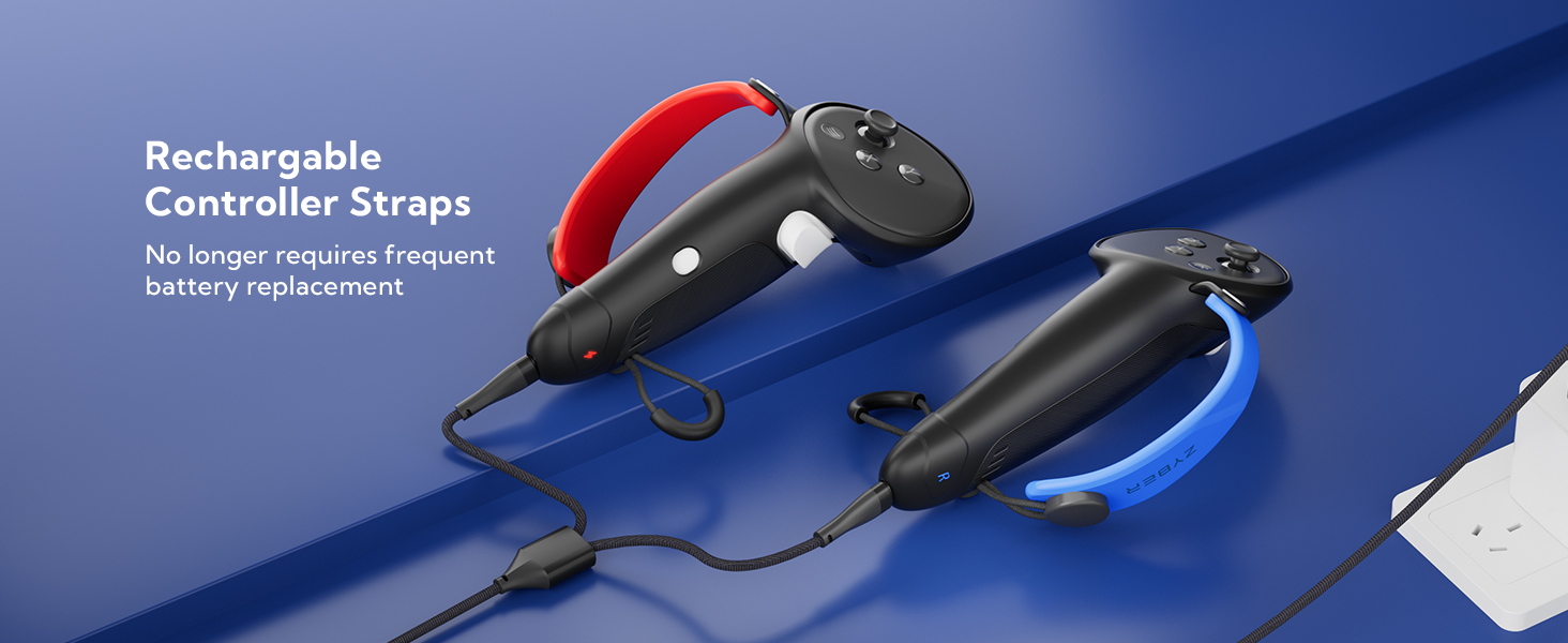 ZYBER Rechargeable Controller Grips for Meta Quest 3S/3 Accessories