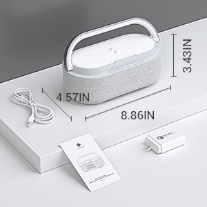 Christmas gift for women gray clock wireless chargingdigital alarm clock with wireless charger