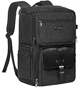 MOSISO Camera Backpack, DSLR/SLR/Mirrorless Photography Camera Bag Case PU Flap Front Pocket with...