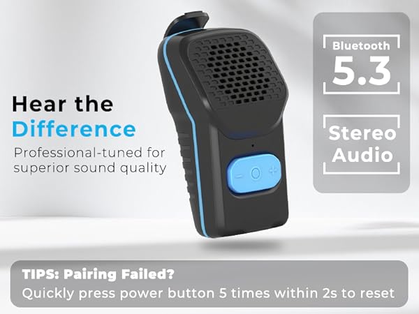 wearable bluetooth speaker clip on