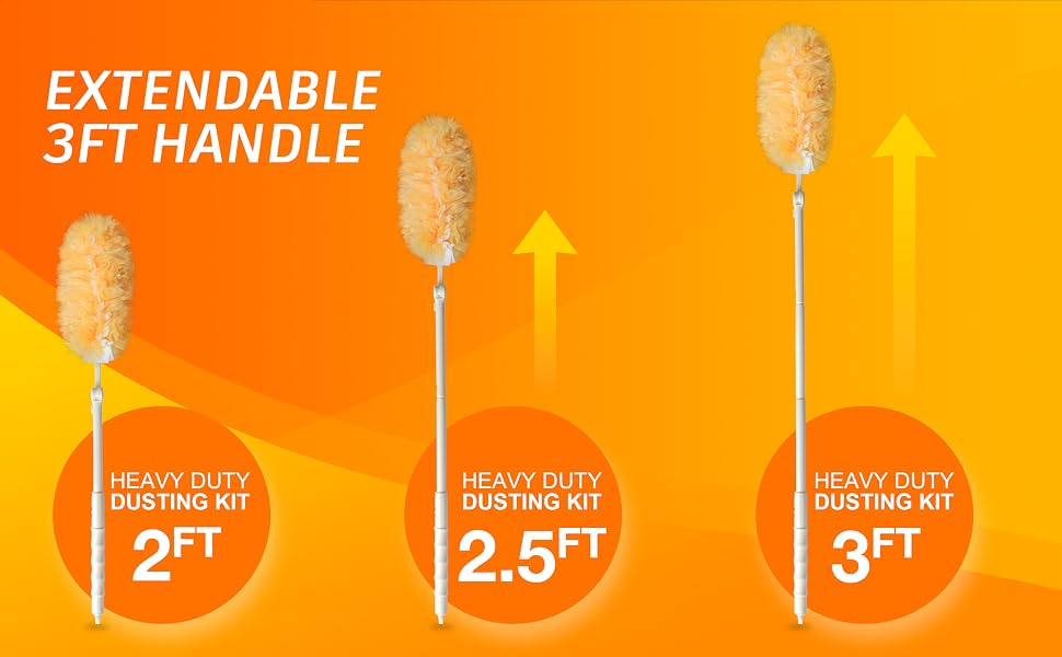 Extendable 3 ft handle