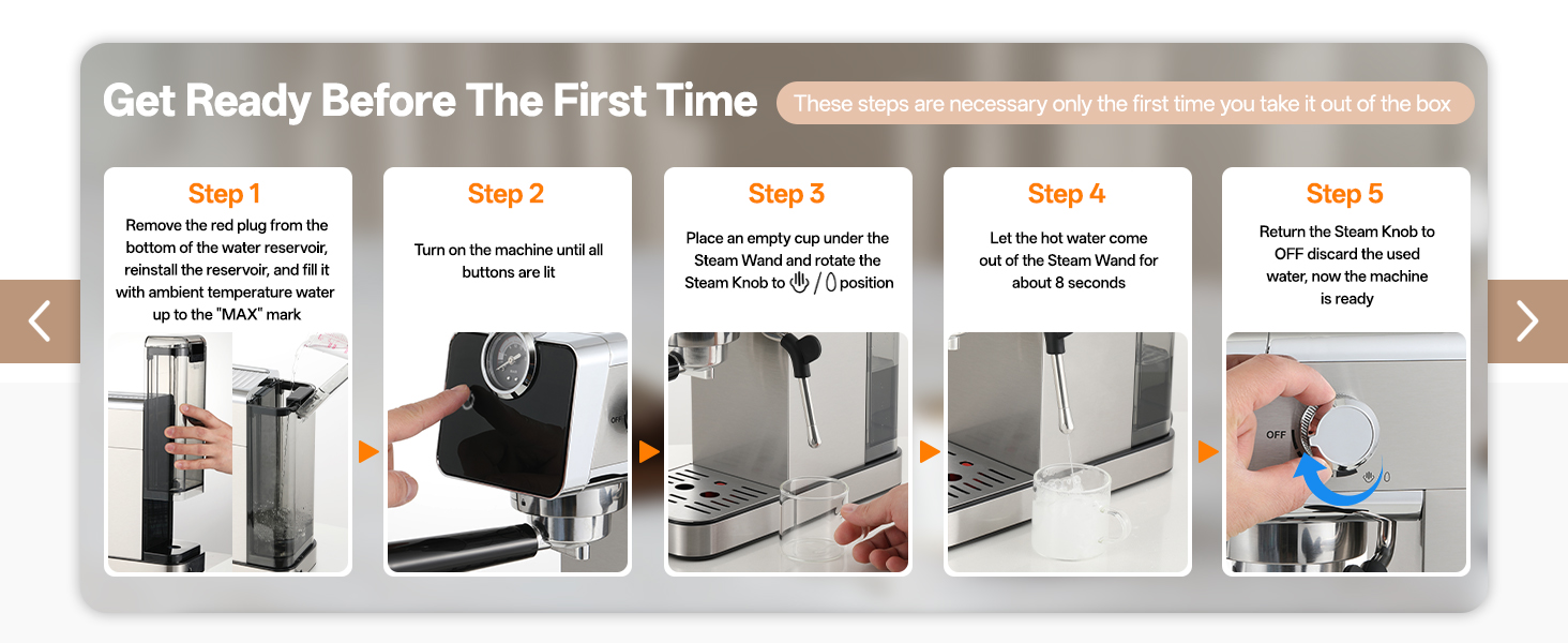 20Bar Espresso Machine Compact Espresso Maker with Milk Frother