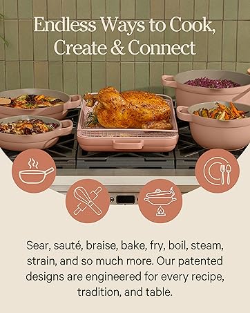 nonstick non-toxic cookware ceramic PFAS free pots and pans set oven safe non-stick fry pan durable