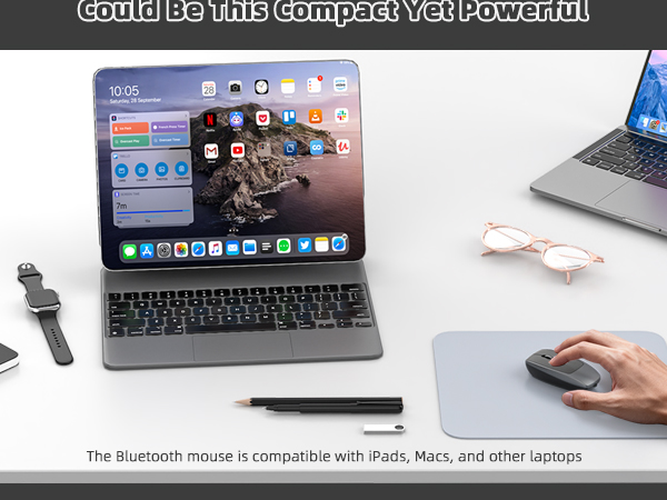 Mini 2-in-1 Wireless Bluetooth Mouse &amp; TF Card Reader - 8GB TF Card Included