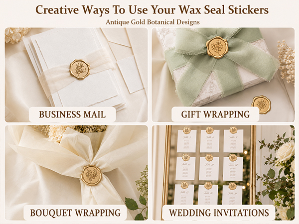 GOLD WAX SEAL STICKERS
