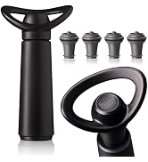 Vacu Vin Wine Saver Concerto - Black - 1 Pump 4 Stoppers - Wine Stoppers for Bottles with Vacuum ...