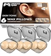 PQ Wax Ear Plugs for Sleep - 6 Silicone Wax Earplugs for Sleeping and Swimming - Gel Ear Plugs fo...