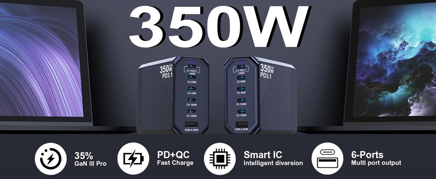 350W usb c charger