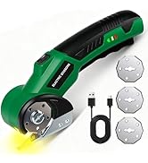 Cardboard Cutter Electric, Cordless Electric Scissors for Cardboard, Rechargeable, 3 Blades, LED ...