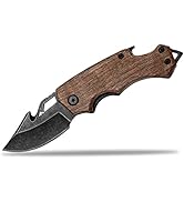 Flissa Mini Folding Pocket Knife, 2.5-Inch Stainless Steel Drop Point Blade, EDC Pocket Knives fo...