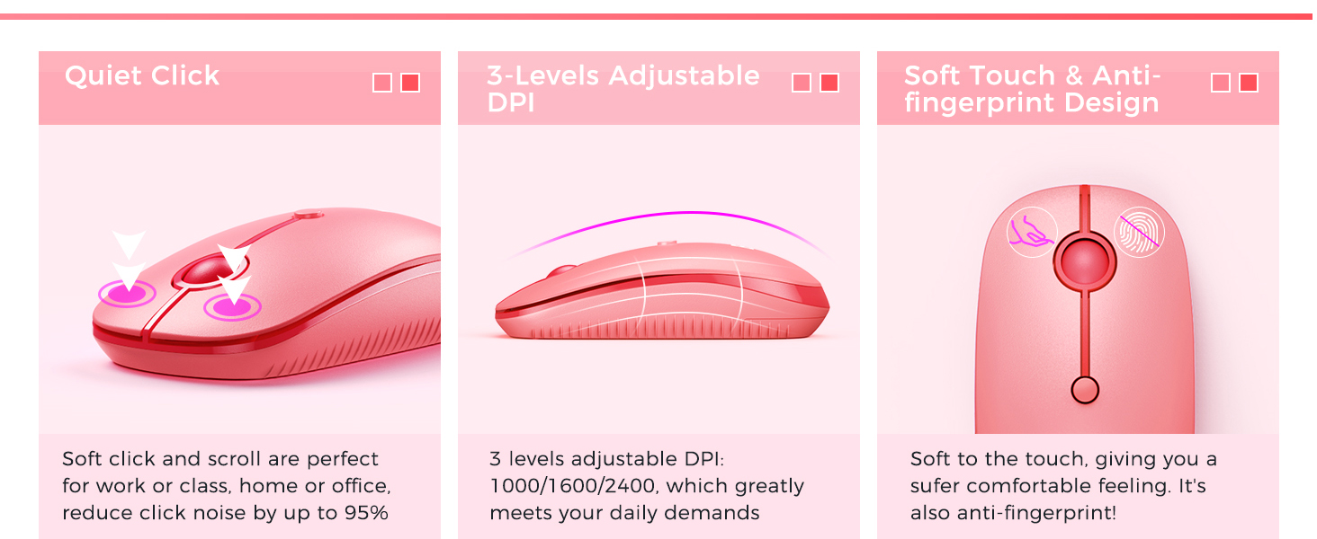 Bluetooth keyboard and mouse combo for ipad iphone tablet cute keyboard multi device keyboard