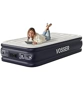VOSSER Twin XL Air Mattress with Built in Pump Raised,80" Long,Upgraded 18''Inflatable Mattress,S...