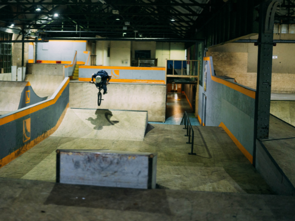 BMX rider doing a trick