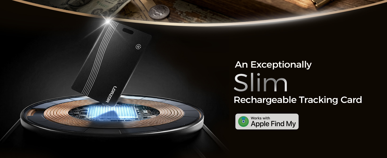 Wallet Tracker Card (iOS Only) Apple MFi Certified Slim Tracking Card