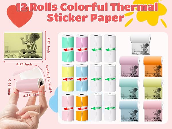mini printer sticker paper mini thermal printer sticker paper thermal sticker paper