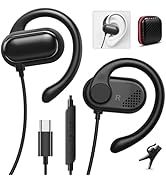 USB C Headphones Over-Ear Buds Hooks Microphone for Sport Running &amp;Volume Control, Fit Small Ears...