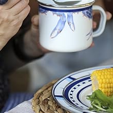 Blue Crab Enamelware by Golden Rabbit