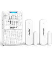 Door Chime, Wireless 600Ft Range 5 Levels Adjustable Volume Magnetic Door Open Contact Sensor wit...