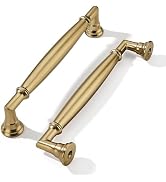 khtumeware 10 Pack 5 Inch(128mm) Champagne Bronze Cabinet Pulls Heavy Duty Solid Satin Brass Cabi...
