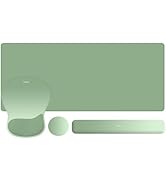 MOSISO Keyboard Mouse Pad Set, Large Gaming Mouse Pad&amp;Keyboard&amp;Mousepad Wrist Rest&amp;Coaster, Ergon...
