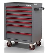 7-Drawer Rolling Tool Chest with Locking Wheels &amp; Drawers, 18.11" D x 26.61" W x 38.3" H Mobile T...