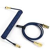 ZIYOU LANG C03 Custom Coiled USB C to A Cable with Detachable Double Sleeve Braided Nylon Spiral ...