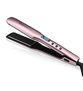 VAGARY Hair Straightener and Curler 2 in 1, Straightening Iron with Anion Hair Care. Flat Iron wi...