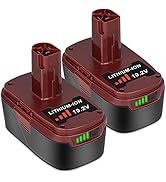 KUNLUN 2-Pack 6.5Ah 19.2 Volt Lithium ion C3 Battery Pack for Craftsman 19.2V Battery DieHard XCP...