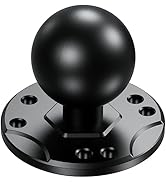 BRCOVAN 1.5'' Ball Mount Base with Aluminum Alloy AMPS Hole Round Plate & 1.5'' TPU Ball Adapter ...