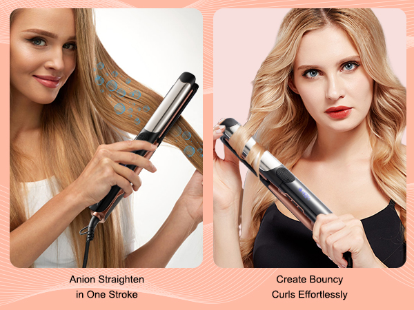 2-in-1 hair straightener