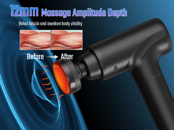 cotsoco Massage Gun with Heat for Pain Relief, Deep Tissue Percussion Massager with 20 Speeds