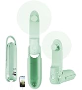 BGPRECISE Mini Portable Fan, 3 IN 1 USB Rechargeable Handheld Fan [20H Max Cooling Time] with Fla...