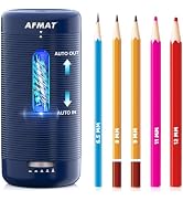 AFMAT Electric Pencil Sharpener, Fully Automatic Pencil Sharpener, Auto in &amp; Out, Rechargeable Ha...