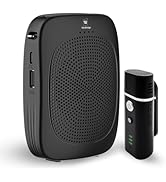 Bluetooth Voice Amplifier with Wireless Lavalier Lapel Microphone for Teachers, Portable Speaker ...