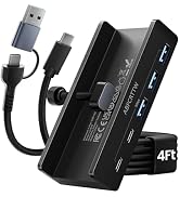 ABFCRTTW 7 Port Clamp USB Hub 3.0 with 4FT Cable