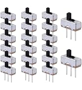 40Pcs SS12D00G3 SPDT Slide Switch, 3-Pin 2-Position PCB Panel Mount, Mini Vertical 0.5A 50V DC